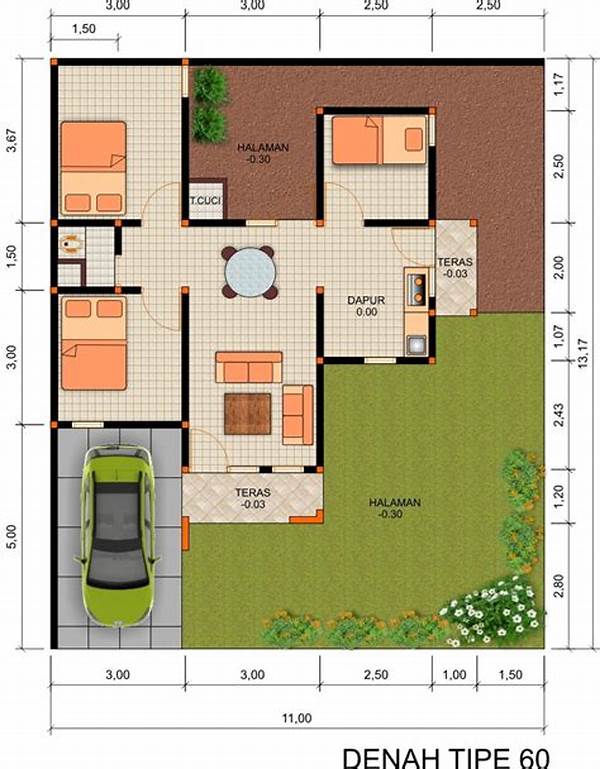 Denah Rumah 3 Kamar